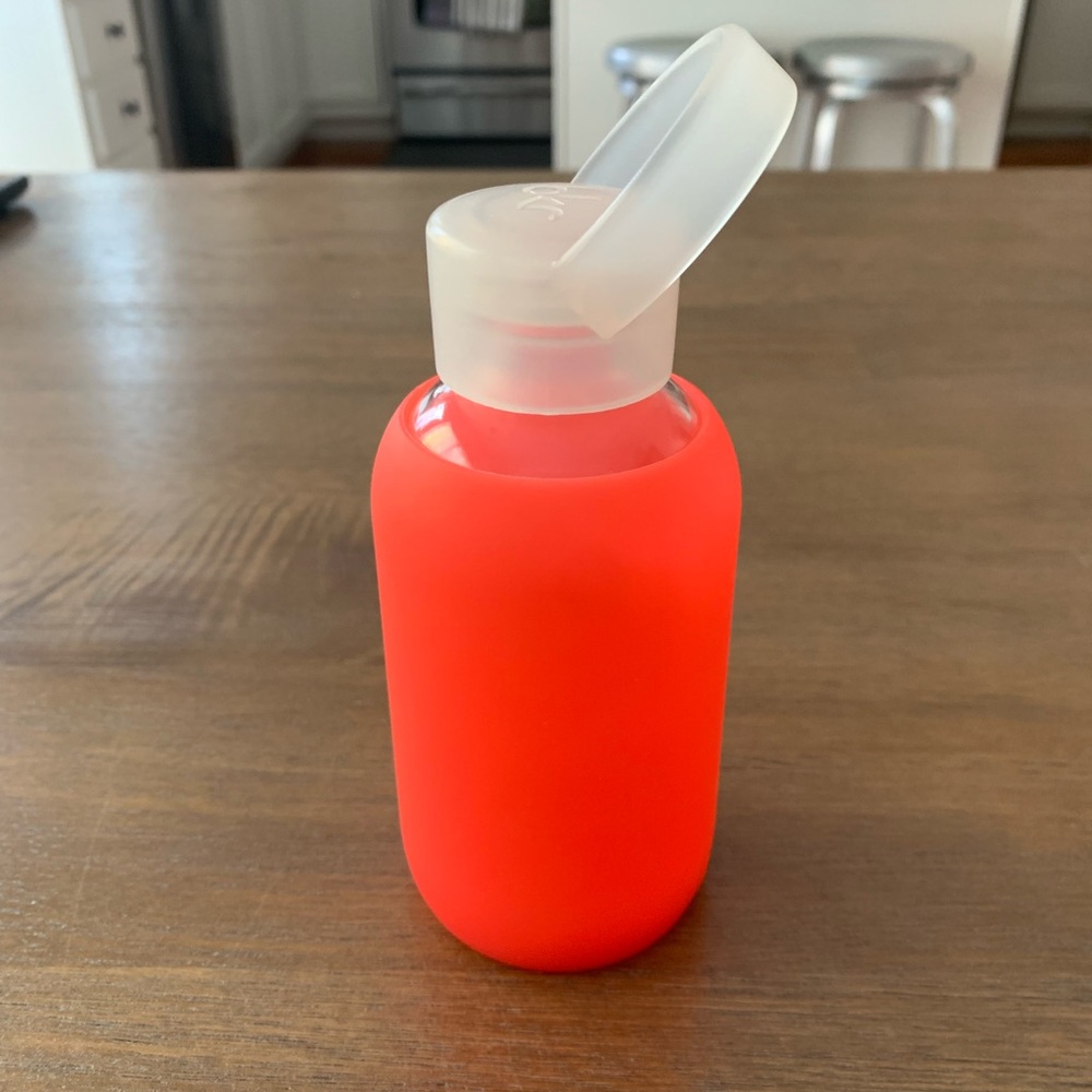 bkr Teeny Glass Bottle with Bright Orange Sleeve